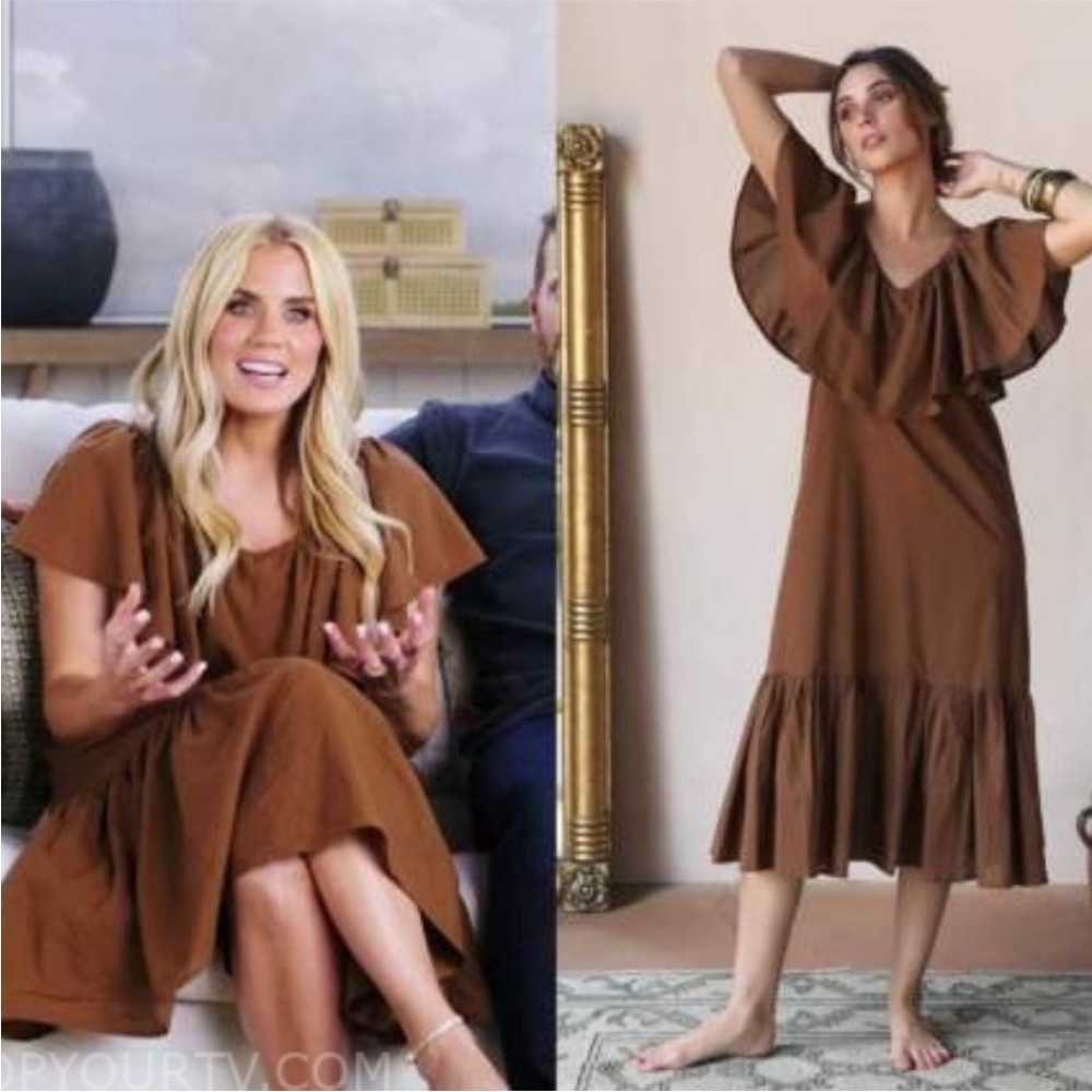 Mille Juliet Trapeze Ruffle Neck Midi Dress Size XXS